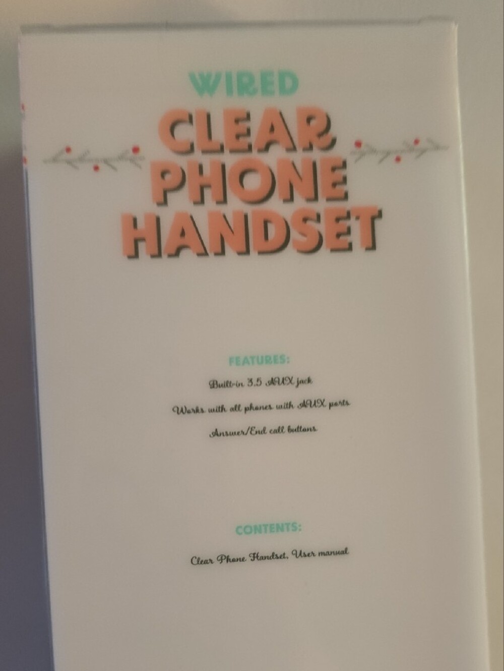Clear Wired Phone Handset — Blue & Neon Yellow - Picture 4 of 7